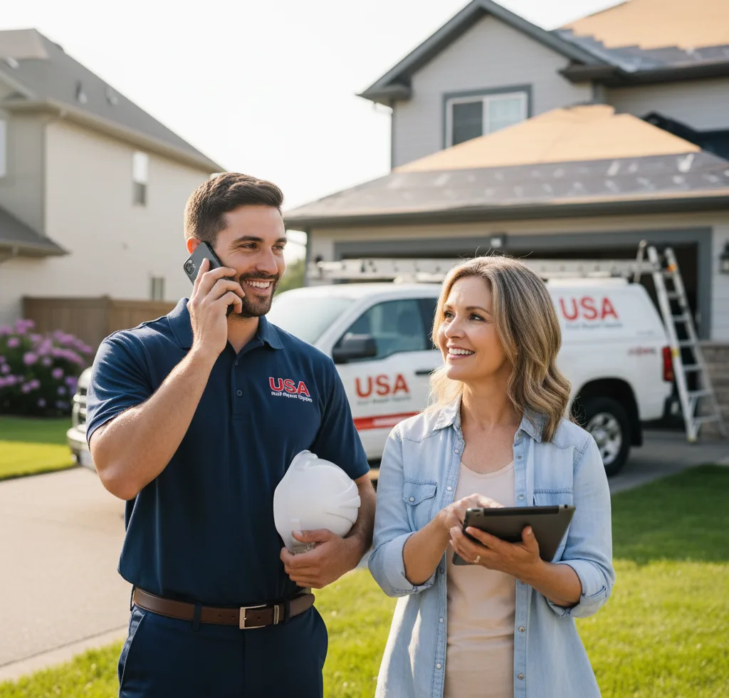 USA Roof Repair Experts customer support in Roland